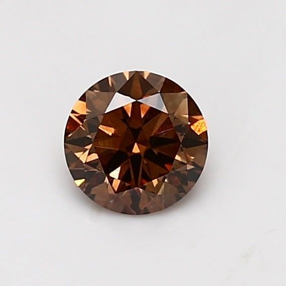 Loose Diamond - ROUND 0.64ct Fancy Dark Orangey Brown VS1: Loose Diamond - ROUND 0.64ct Fancy Dark Orangey Brown VS1 Source: Natural Shape: ROUND Carats: 0.64 Color: Fancy Dark Orangey Brown Certification: GIA Video: