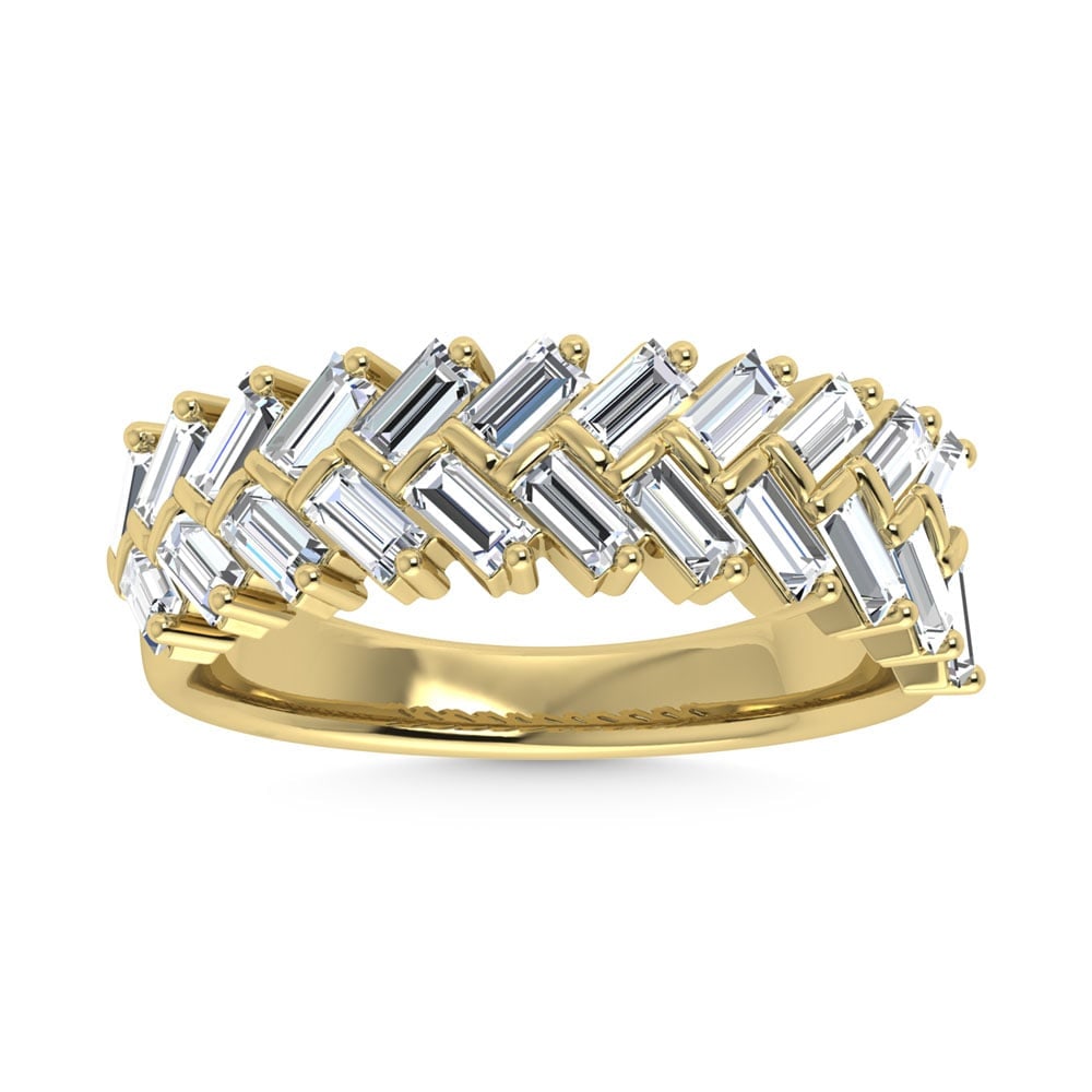 14K Yellow Gold Diamond 1/3.Ct. Tw. Mens Machine Band (1 of 4)