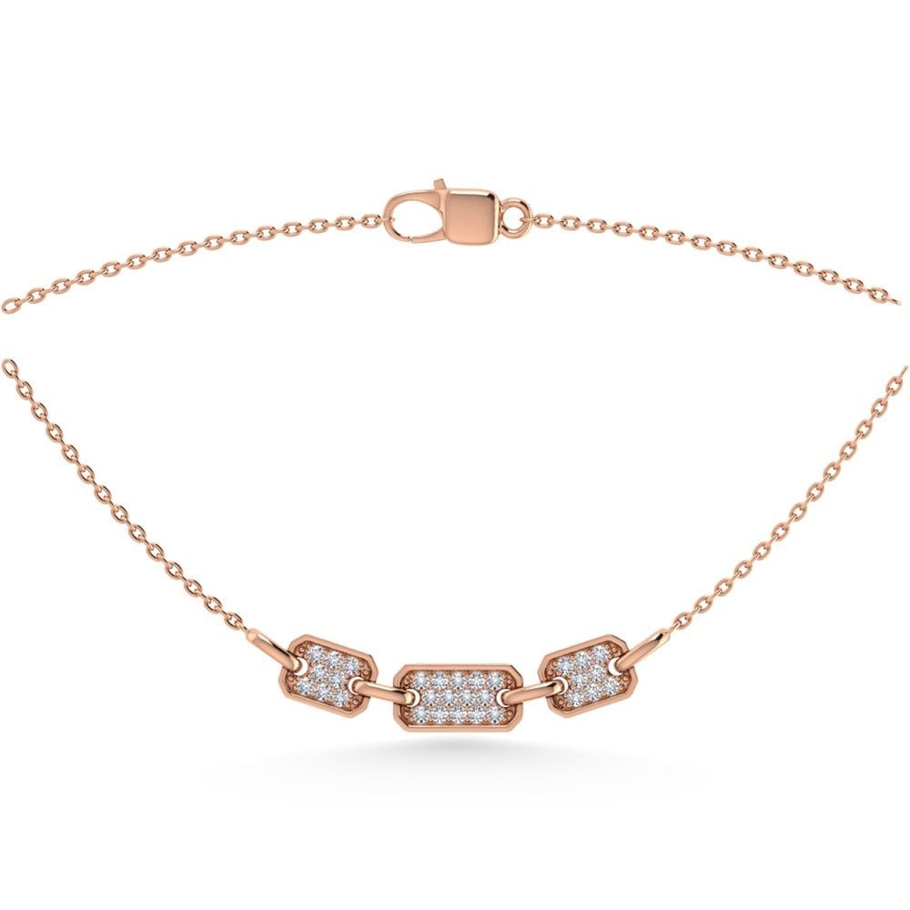 10K Rose Gold Diamond 1/6 Ct.Tw. Fashion Necklace (18 inches) (1 of 2)