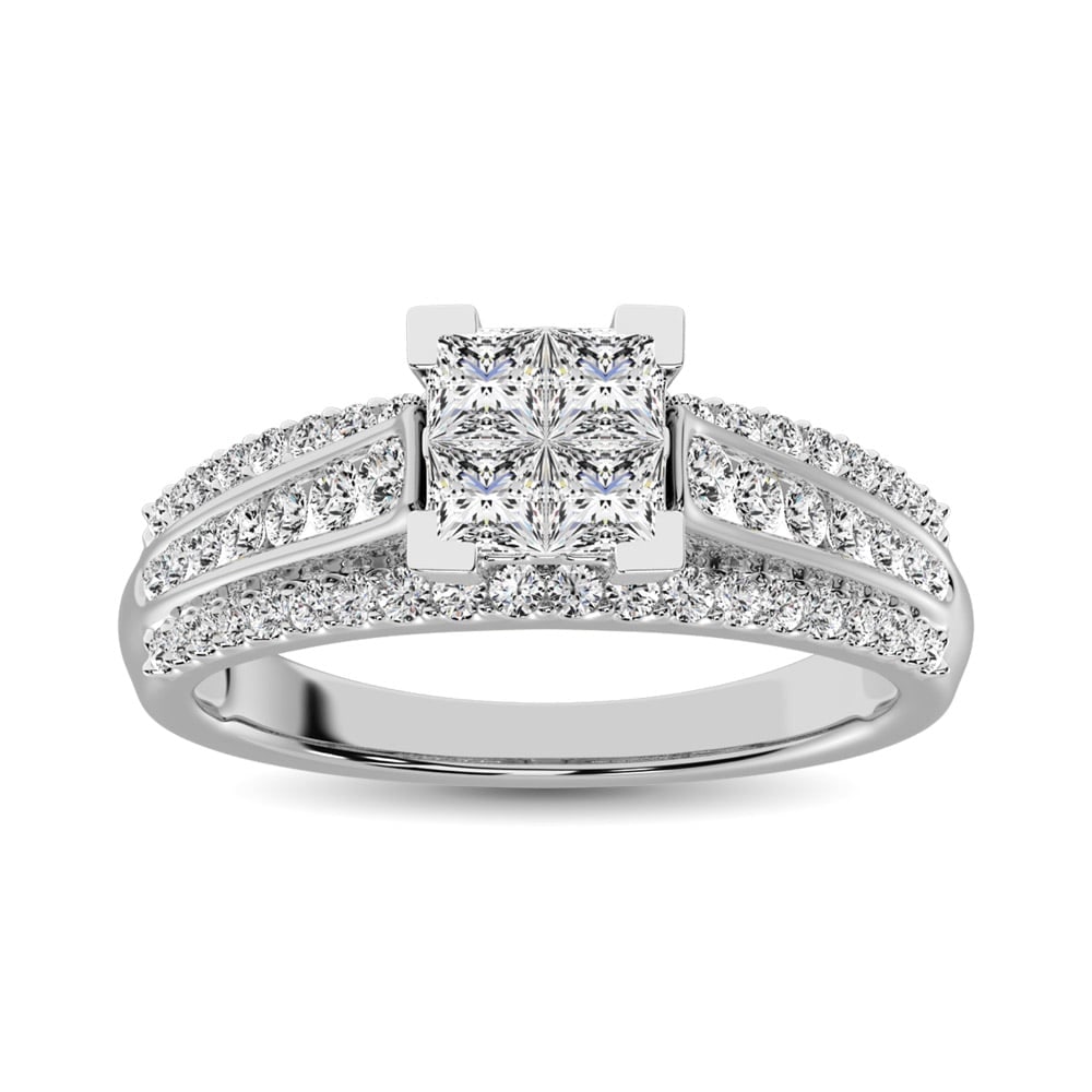10K White Gold 1 Ct.Tw. Diamond Head Ring: 10K White Gold 1 Ct.Tw. Diamond Head Ring Make The Most Memorable Occasion Of Your Life With This Dazzling Ring Studded With Diamonds Weighing Approximately 1 Ct.Tw. 10k White Gold Stone Color: Gh
