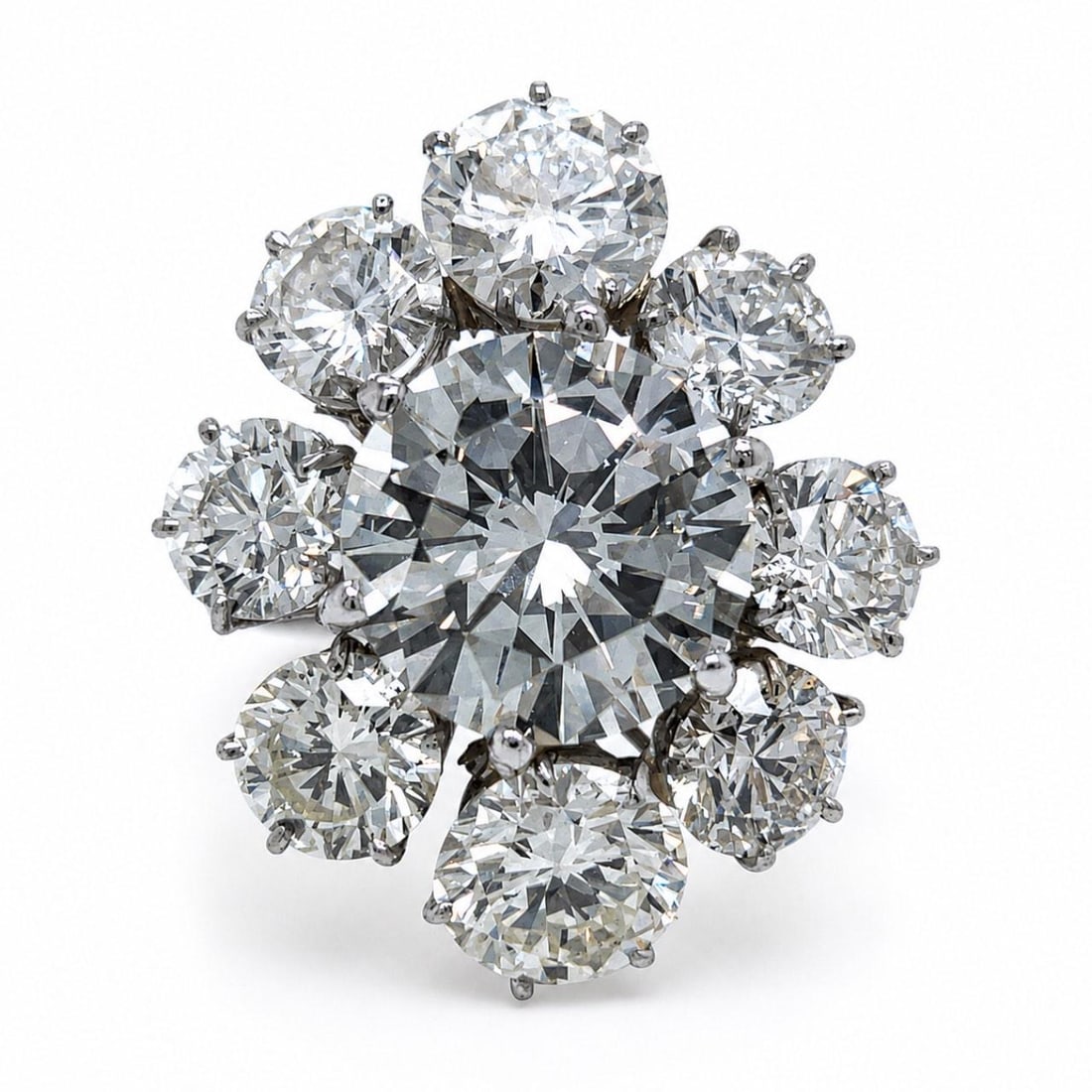 Platinum Diamond Ring GIA 6.33 Ct I Color VS2 Size 7.5 (1 of 5)
