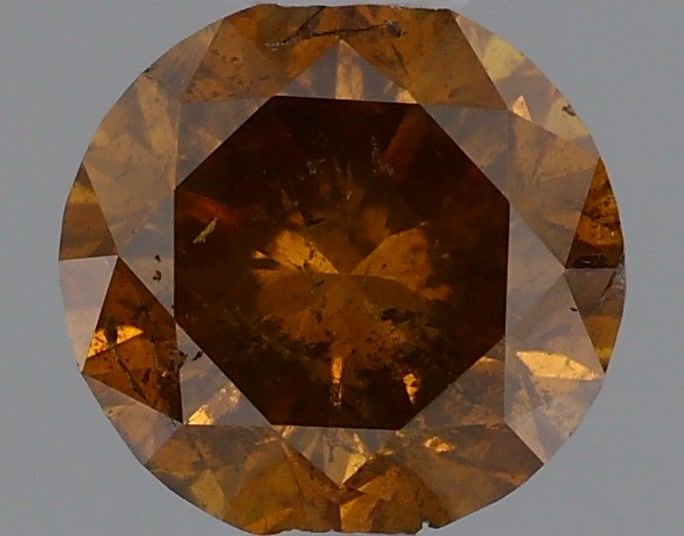 Loose Diamond - ROUND 0.35ct Fancy Deep Brown Orange (1 of 1)