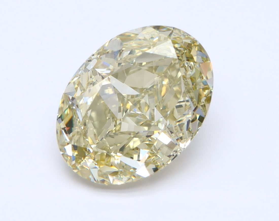 Loose Diamond - OVAL 3.01ct Fancy Light Brownish Greenish Yellow SI1 (1 of 1)