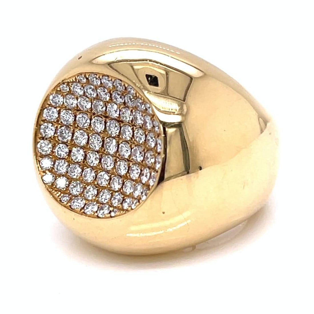 18K Yellow Gold 1.70 Ct Diamond Cocktail Ring VVS-VS F-G (1 of 5)