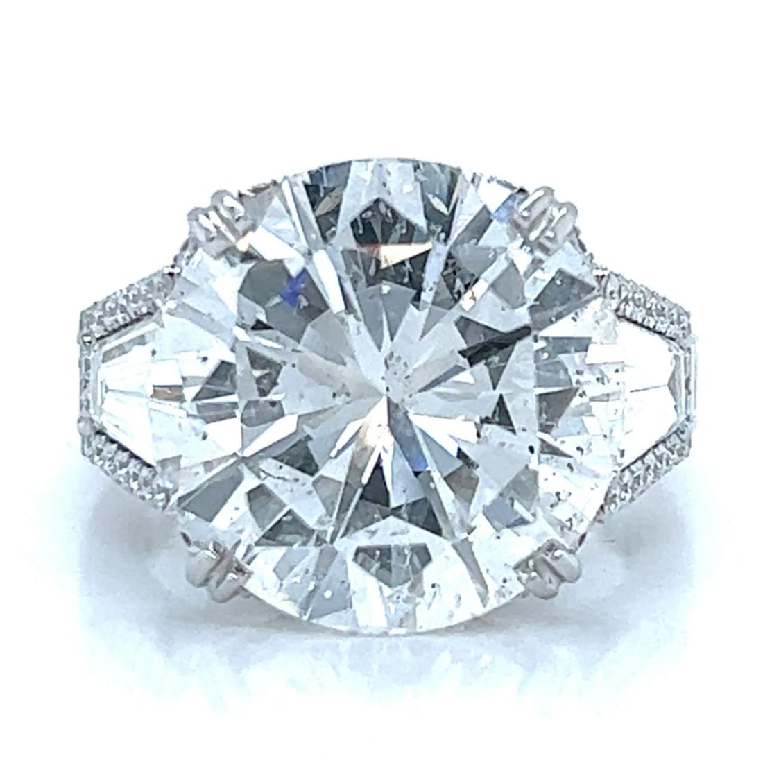Stunning Platinum 10.21 Ct HRD Certified Diamond Engagement Ring: Stunning Platinum 10.21 Ct HRD Certified Diamond Engagement Ring This exquisite engagement ring features a stunning 10.21 Ct. HRD Certified diamond, showcasing a F color and SI2 clarity. Crafted in pl
