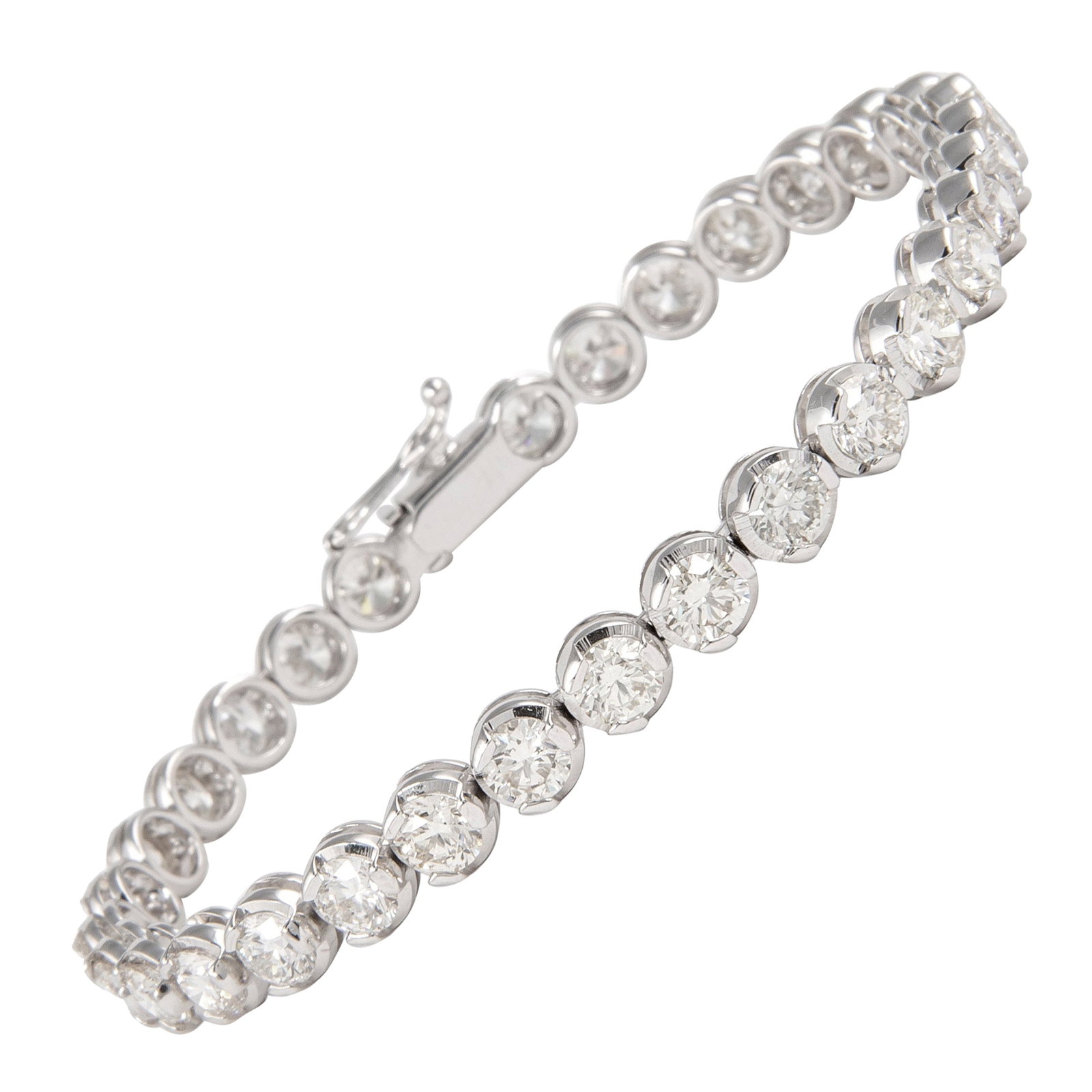 10.04ct Diamond Tennis Bracelet 18k White Gold (1 of 4)