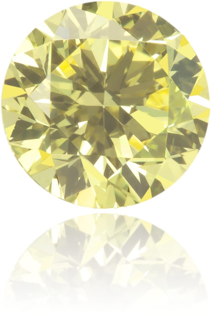 Loose Diamond - ROUND 0.51ct Fancy Yellow VVS2: Loose Diamond - ROUND 0.51ct Fancy Yellow VVS2 Source: Natural Shape: ROUND Carats: 0.51 Color: Fancy Yellow Certification: GIA The Diamond Depot Guarantee: All items in this auction are guaranteed