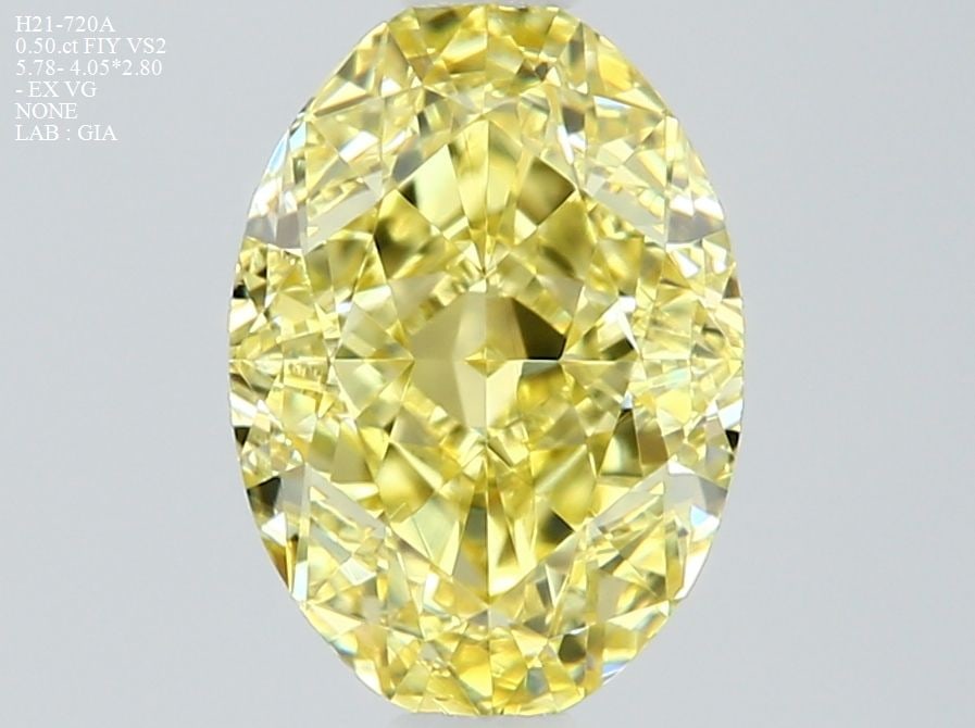 Loose Diamond - OVAL 0.5ct Fancy Intense Yellow VS2 (1 of 1)