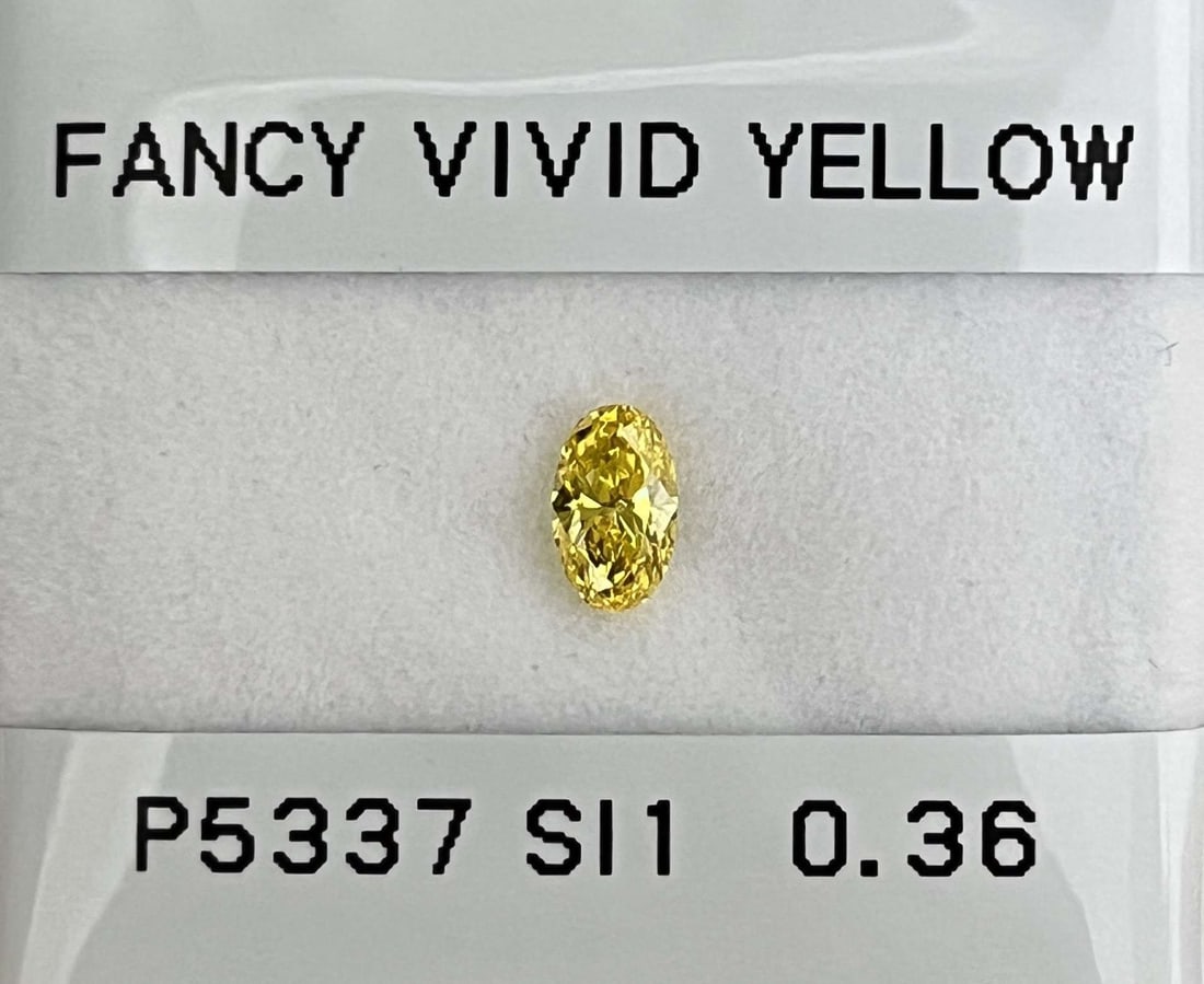 Loose Diamond - OVAL 0.36ct Fancy Vivid Yellowish Orange SI1 (1 of 1)