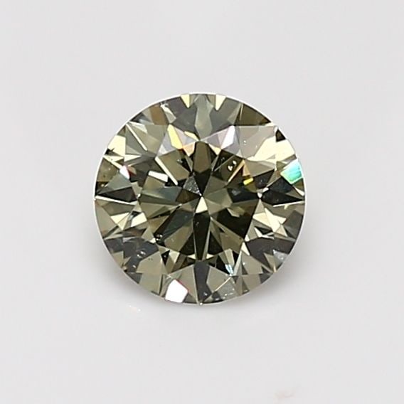 Loose Diamond - ROUND 0.69ct Fancy Grayish Yellowish Green I1 (1 of 1)