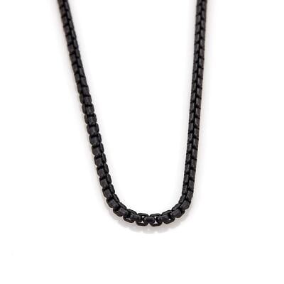 David Yurman 72 Inch Black PVD Box Link Necklace Sterling Silver Clasp (1 of 6)