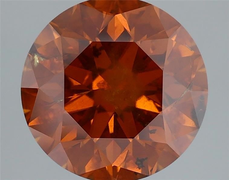 Loose Diamond - ROUND 2.21ct Fancy Deep Yellowish Orange I2 (1 of 1)