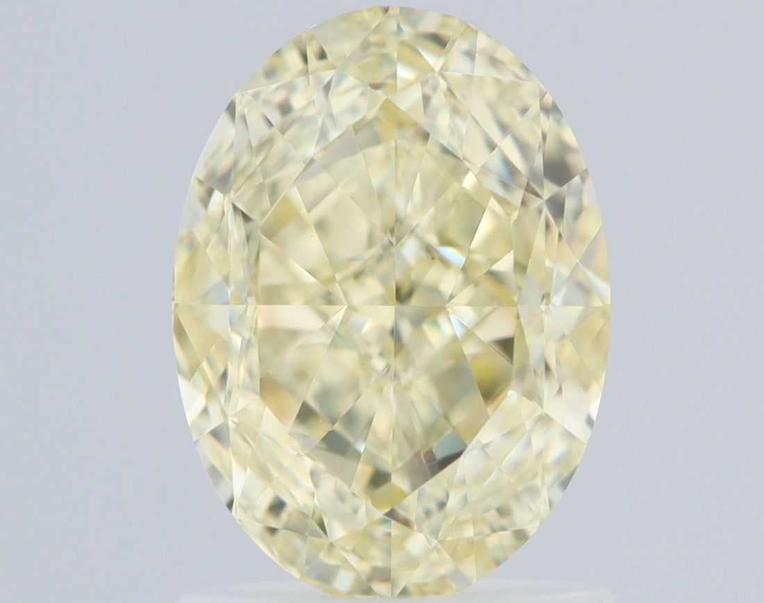 Loose Diamond - OVAL 1.58ct Fancy Light Yellow VS1: Loose Diamond - OVAL 1.58ct Fancy Light Yellow VS1 Source: Natural Shape: OVAL Carats: 1.58 Color: Fancy Light Yellow Certification: GIA Video: