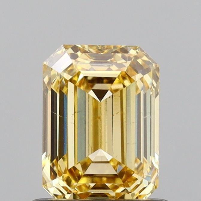 Loose Diamond - EMERALD 1.0ct Fancy Vivid Yellow VS2 (1 of 1)