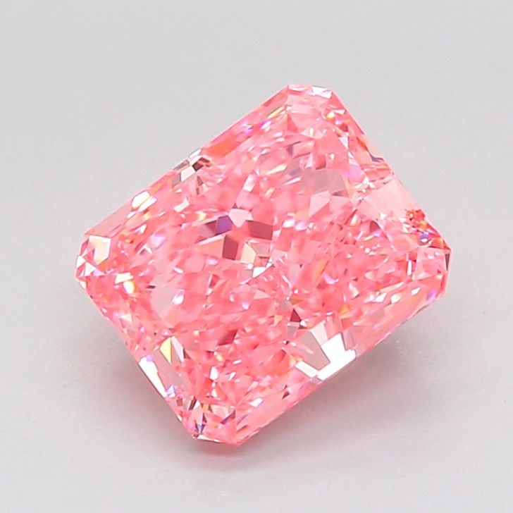 Loose Diamond - RADIANT 2.03ct Fancy Vivid Pink VVS2: Loose Diamond - RADIANT 2.03ct Fancy Vivid Pink VVS2 Source: This is a real non-mined Diamond that has been grown in a lab Shape: RADIANT Carats: 2.03 Color: Fancy Vivid Pink Certification: IGI