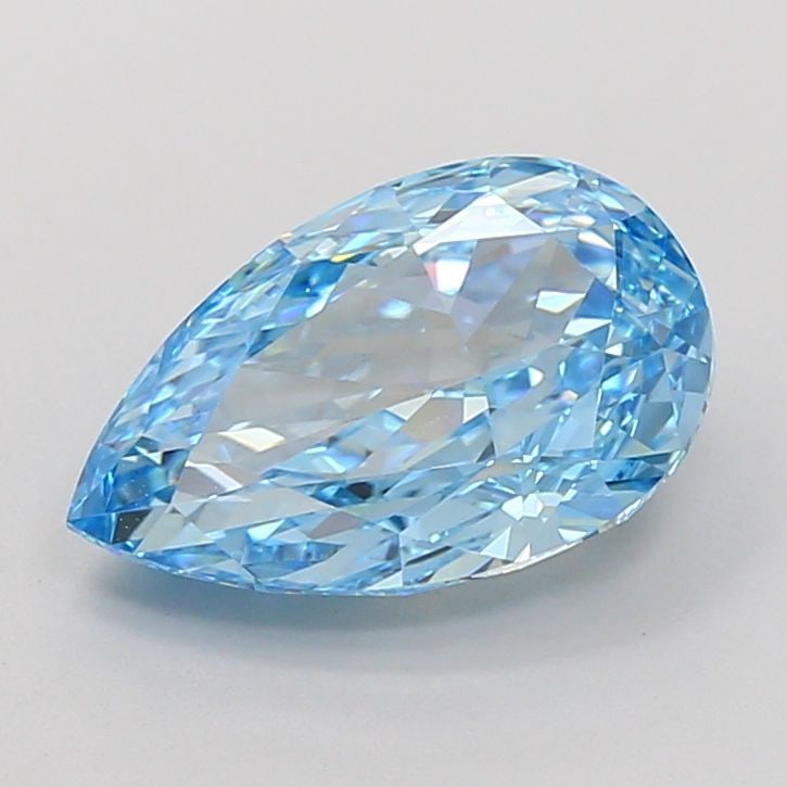 Loose Diamond - PEAR 4.07ct Fancy Vivid Blue VVS2: Loose Diamond - PEAR 4.07ct Fancy Vivid Blue VVS2 Source: This is a real non-mined Diamond that has been grown in a lab Shape: PEAR Carats: 4.07 Color: Fancy Vivid Blue Certification: IGI Video: