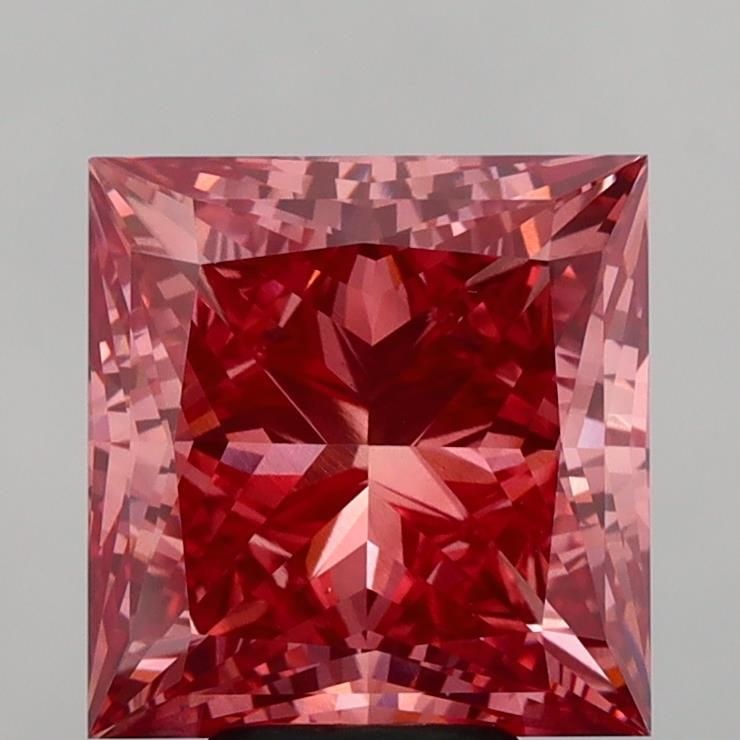 Loose Diamond - PRINCESS 7.03ct Fancy Vivid Brownish Pink VS1: Loose Diamond - PRINCESS 7.03ct Fancy Vivid Brownish Pink VS1 Source: This is a real non-mined Diamond that has been grown in a lab Shape: PRINCESS Carats: 7.03 Color: Fancy Vivid Brownish Pink Certif