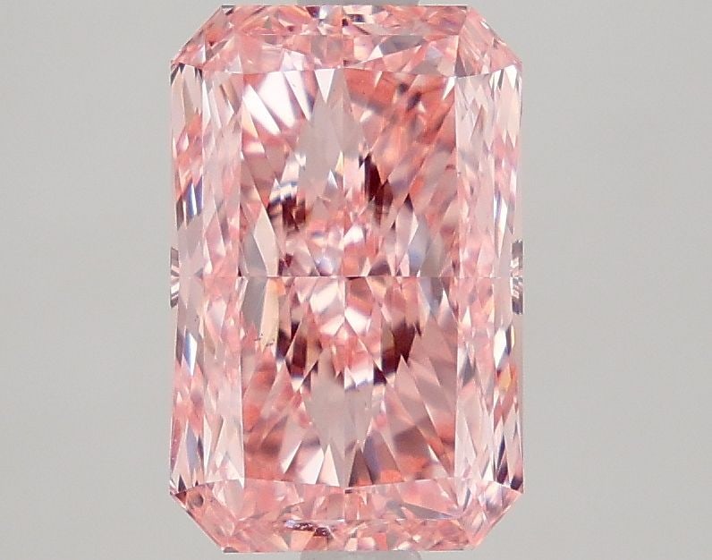 Loose Diamond - RADIANT 2.3ct Fancy Vivid Pink VS1: Loose Diamond - RADIANT 2.3ct Fancy Vivid Pink VS1 Source: This is a real non-mined Diamond that has been grown in a lab Shape: RADIANT Carats: 2.3 Color: Fancy Vivid Pink Certification: IGI Video: