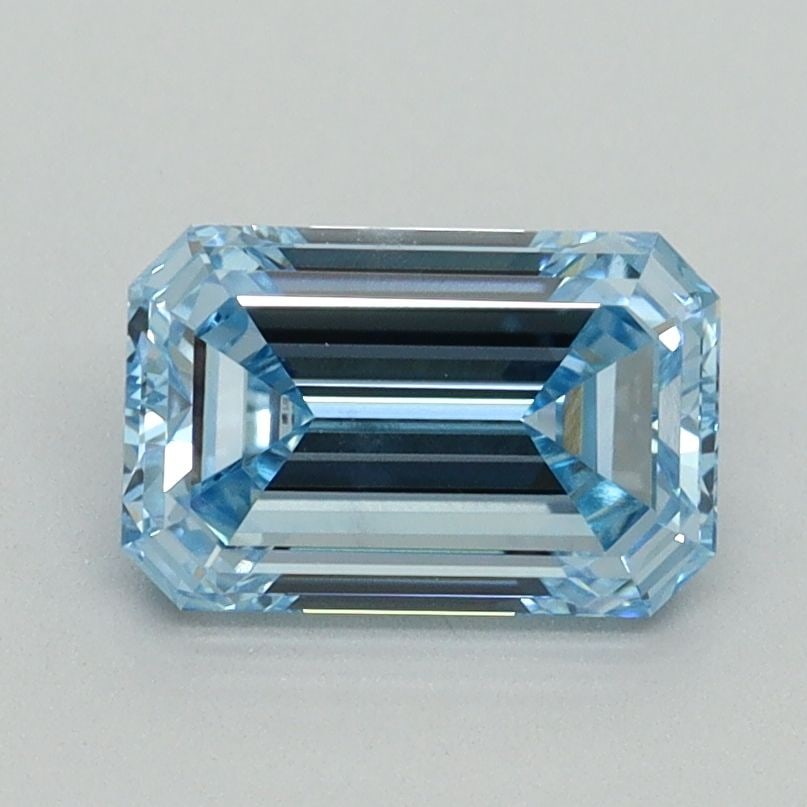 Loose Diamond - EMERALD 1.38ct Fancy Intense Blue VS2: Loose Diamond - EMERALD 1.38ct Fancy Intense Blue VS2 Source: This is a real non-mined Diamond that has been grown in a lab Shape: EMERALD Carats: 1.38 Color: Fancy Intense Blue Certification: IGI Vid