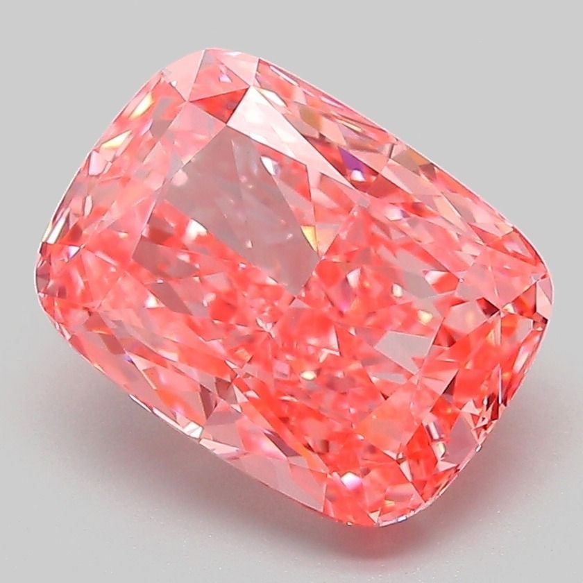 Loose Diamond - CUSHION MODIFIED 3.18ct Fancy Vivid Pink VS1: Loose Diamond - CUSHION MODIFIED 3.18ct Fancy Vivid Pink VS1 Source: This is a real non-mined Diamond that has been grown in a lab Shape: CUSHION MODIFIED Carats: 3.18 Color: Fancy Vivid Pink