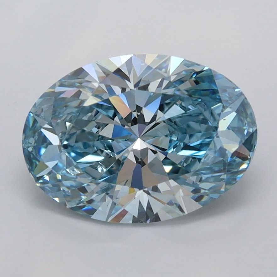 Loose Diamond - OVAL 2.09ct Fancy Intense Blue VS1: Loose Diamond - OVAL 2.09ct Fancy Intense Blue VS1 Source: This is a real non-mined Diamond that has been grown in a lab Shape: OVAL Carats: 2.09 Color: Fancy Intense Blue Certification: IGI Video: