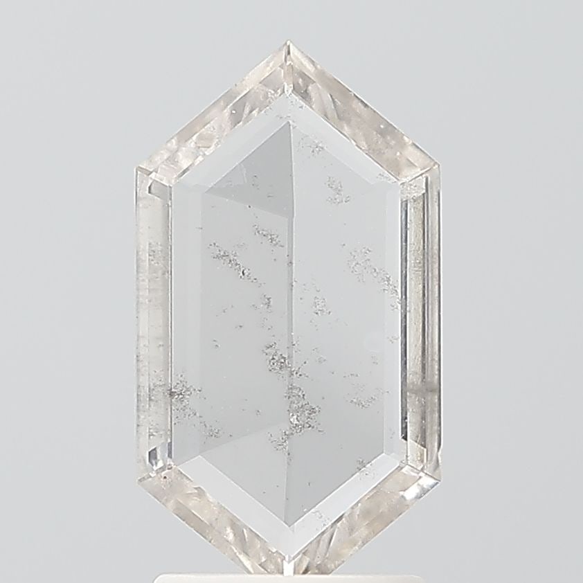 Loose Diamond - HEXAGONAL 1.09ct Salt and Pepper I1: Loose Diamond - HEXAGONAL 1.09ct Salt and Pepper I1 Source: This is a real non-mined Diamond that has been grown in a lab Shape: HEXAGONAL Carats: 1.09 Color: Salt and Pepper Certification: NONE