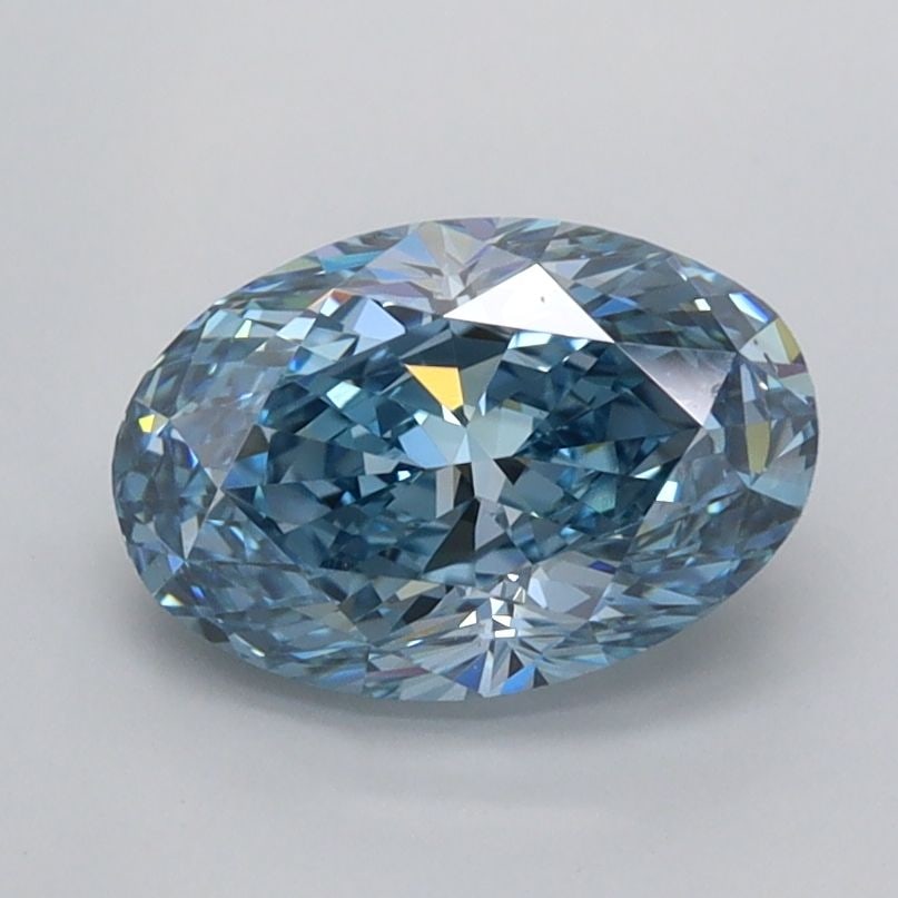 Loose Diamond - OVAL 1.53ct Fancy Vivid Blue VVS2: Loose Diamond - OVAL 1.53ct Fancy Vivid Blue VVS2 Source: This is a real non-mined Diamond that has been grown in a lab Shape: OVAL Carats: 1.53 Color: Fancy Vivid Blue Certification: IGI Video: