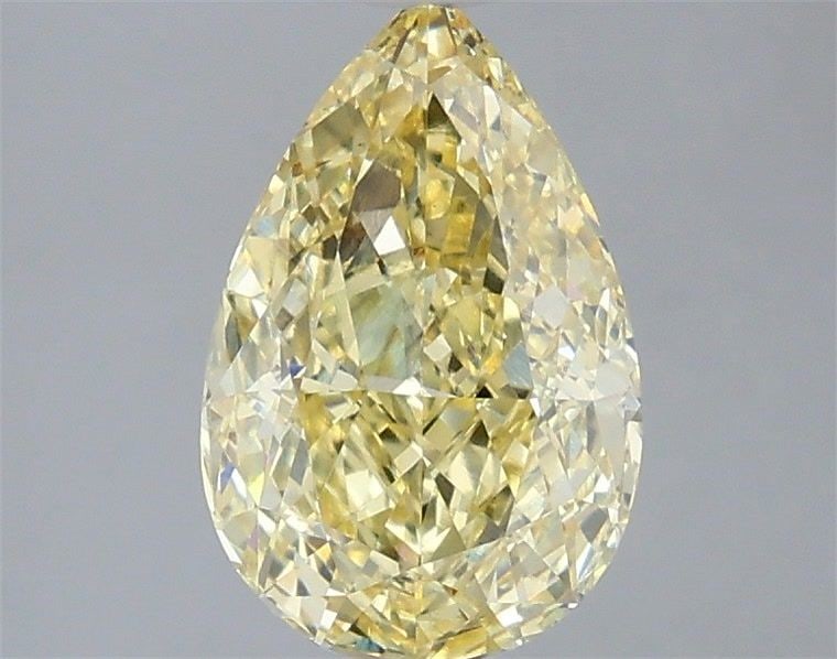 Loose Diamond - PEAR 2.06ct Fancy Intense Yellow VS1: Loose Diamond - PEAR 2.06ct Fancy Intense Yellow VS1 Source: This is a real non-mined Diamond that has been grown in a lab Shape: PEAR Carats: 2.06 Color: Fancy Intense Yellow Certification: IGI