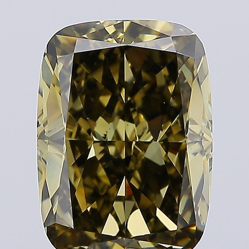 Loose Diamond - CUSHION MODIFIED 8.85ct Fancy Gray Yellow VS1: Loose Diamond - CUSHION MODIFIED 8.85ct Fancy Gray Yellow VS1 Source: This is a real non-mined Diamond that has been grown in a lab Shape: CUSHION MODIFIED Carats: 8.85 Color: Fancy Gray Yellow