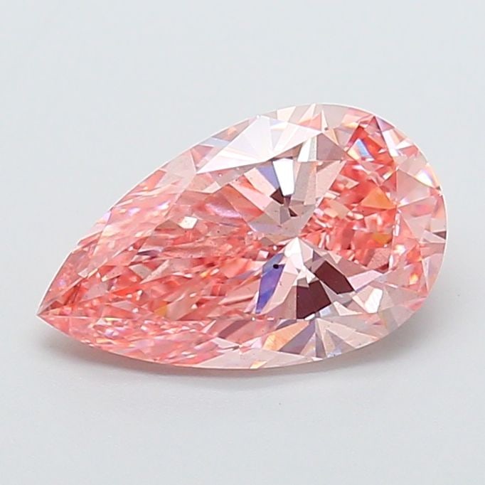 Loose Diamond - PEAR 3.51ct Fancy Vivid Pink VS2: Loose Diamond - PEAR 3.51ct Fancy Vivid Pink VS2 Source: This is a real non-mined Diamond that has been grown in a lab Shape: PEAR Carats: 3.51 Color: Fancy Vivid Pink Certification: IGI Video: