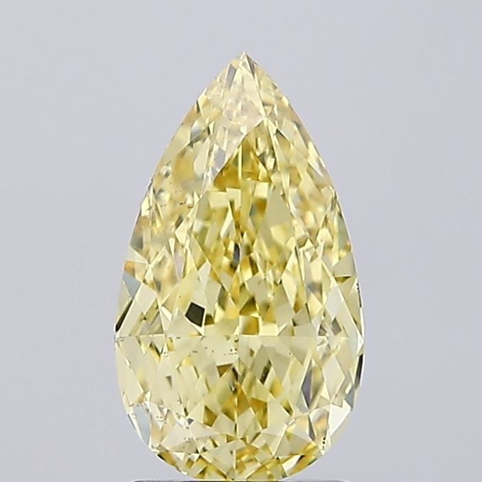 Loose Diamond - PEAR 1.54ct Fancy Intense Yellow VS1: Loose Diamond - PEAR 1.54ct Fancy Intense Yellow VS1 Source: This is a real non-mined Diamond that has been grown in a lab Shape: PEAR Carats: 1.54 Color: Fancy Intense Yellow Certification: IGI