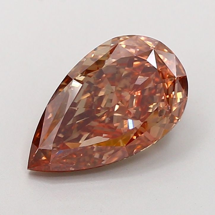 Loose Diamond - PEAR 3.02ct Fancy Vivid Brown VS1 (1 of 1)