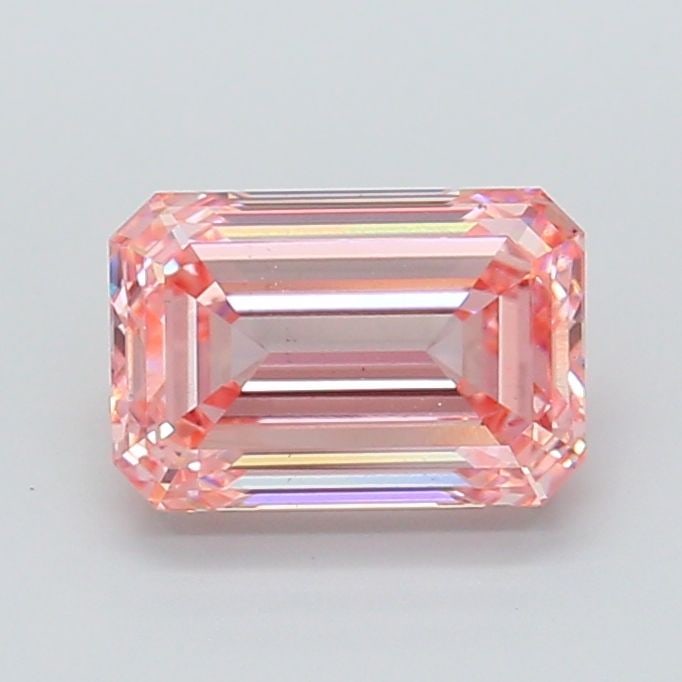 Loose Diamond - EMERALD 2.86ct Fancy Intense Pink VS1: Loose Diamond - EMERALD 2.86ct Fancy Intense Pink VS1 Source: This is a real non-mined Diamond that has been grown in a lab Shape: EMERALD Carats: 2.86 Color: Fancy Intense Pink Certification: IGI Vid