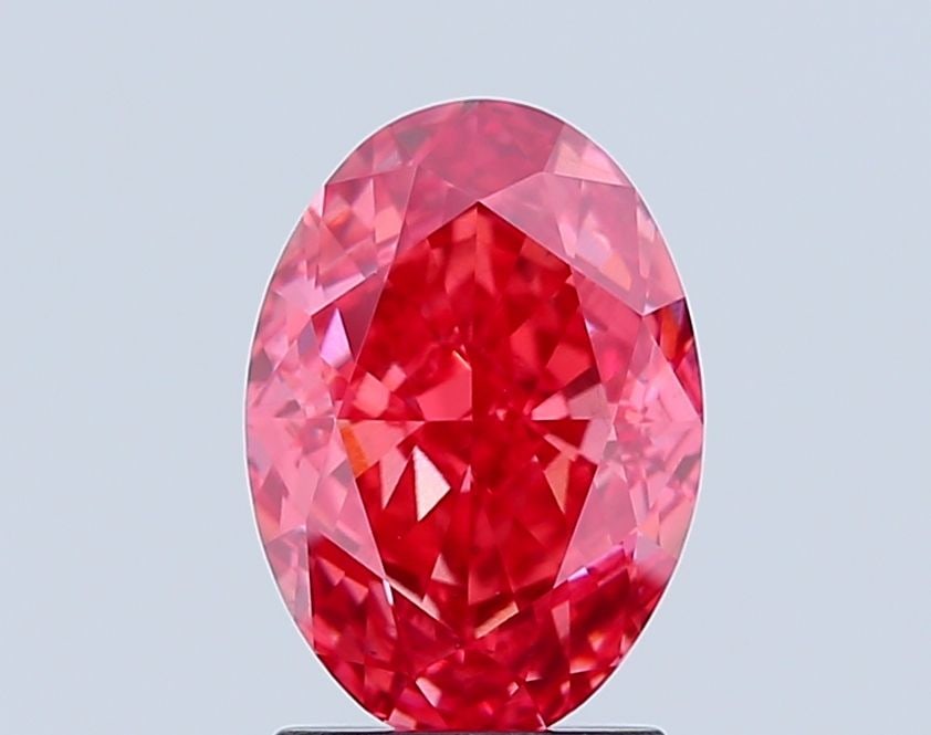Loose Diamond - OVAL 2.38ct Fancy Vivid Pink VS2: Loose Diamond - OVAL 2.38ct Fancy Vivid Pink VS2 Source: This is a real non-mined Diamond that has been grown in a lab Shape: OVAL Carats: 2.38 Color: Fancy Vivid Pink Certification: IGI Video: Video