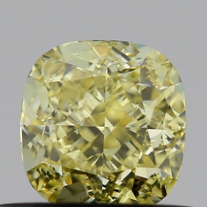 Loose Diamond - CUSHION MODIFIED 0.56ct Fancy Yellow VS1: Loose Diamond - CUSHION MODIFIED 0.56ct Fancy Yellow VS1 Source: This is a real non-mined Diamond that has been grown in a lab Shape: CUSHION MODIFIED Carats: 0.56 Color: Fancy Yellow Certification: