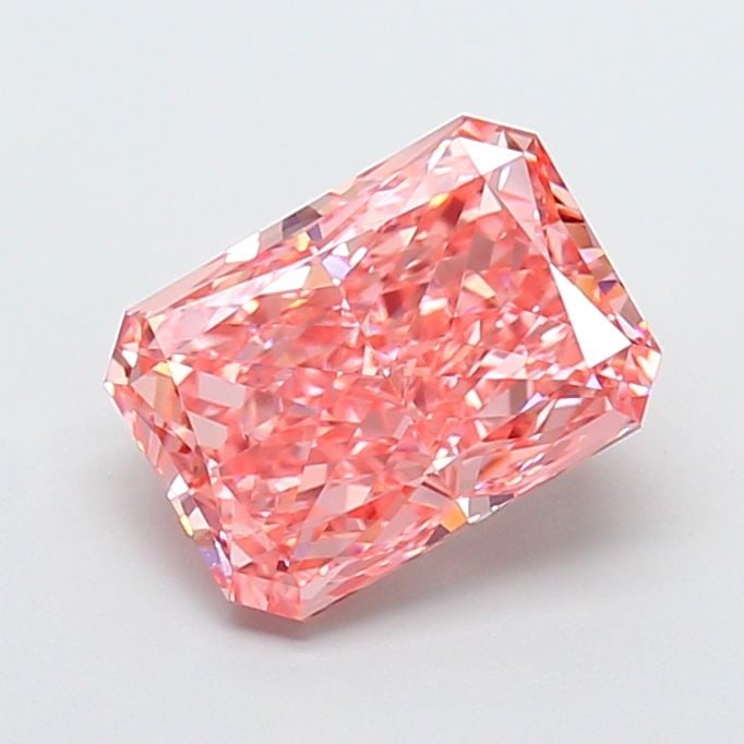 Loose Diamond - RADIANT 2.82ct Fancy Vivid Pink VS1: Loose Diamond - RADIANT 2.82ct Fancy Vivid Pink VS1 Source: This is a real non-mined Diamond that has been grown in a lab Shape: RADIANT Carats: 2.82 Color: Fancy Vivid Pink Certification: IGI Video: