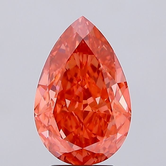 Loose Diamond - PEAR 4.3ct Fancy Vivid Red VS1: Loose Diamond - PEAR 4.3ct Fancy Vivid Red VS1 Source: This is a real non-mined Diamond that has been grown in a lab Shape: PEAR Carats: 4.3 Color: Fancy Vivid Red Certification: NONE Video: Video