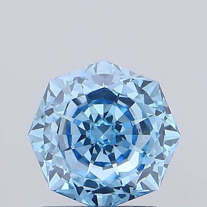 Loose Diamond - OCTAGONAL 0.96ct Fancy Vivid Blue VS1: Loose Diamond - OCTAGONAL 0.96ct Fancy Vivid Blue VS1 Source: This is a real non-mined Diamond that has been grown in a lab Shape: OCTAGONAL Carats: 0.96 Color: Fancy Vivid Blue Certification: IGI