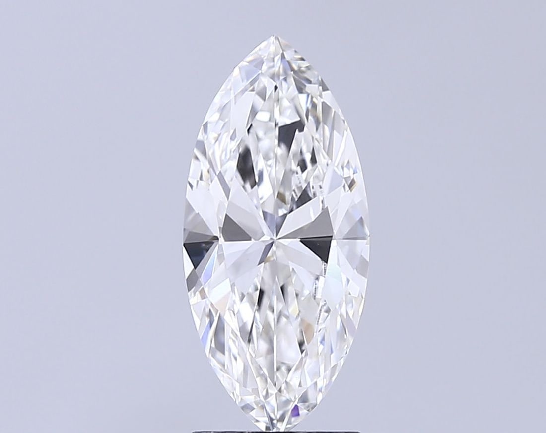Loose Diamond - MARQUISE 2.5ct F VVS2: Loose Diamond - MARQUISE 2.5ct F VVS2 Source: This is a real non-mined Diamond that has been grown in a lab Shape: MARQUISE Carats: 2.5 Color: F Clarity: VVS2 Certification: IGI Video: Video Link The