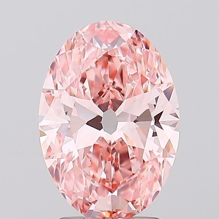 Loose Diamond - OVAL 2.57ct Fancy Vivid Pink VS1: Loose Diamond - OVAL 2.57ct Fancy Vivid Pink VS1 Source: This is a real non-mined Diamond that has been grown in a lab Shape: OVAL Carats: 2.57 Color: Fancy Vivid Pink Certification: IGI Video: