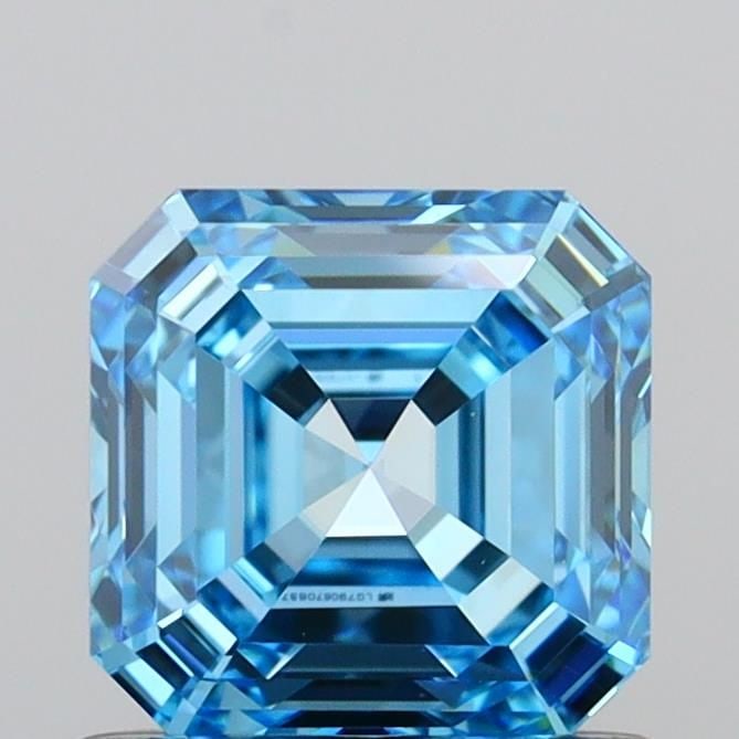 Loose Diamond - ASSCHER 1.0ct Fancy Vivid Blue VS1: Loose Diamond - ASSCHER 1.0ct Fancy Vivid Blue VS1 Source: This is a real non-mined Diamond that has been grown in a lab Shape: ASSCHER Carats: 1.0 Color: Fancy Vivid Blue Certification: IGI Video: