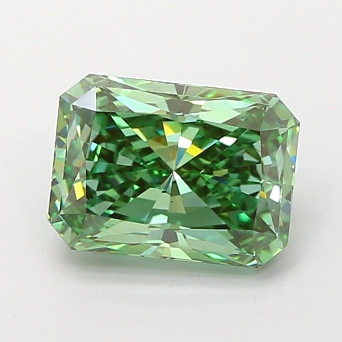 Loose Diamond - RADIANT 2.71ct Fancy Vivid Green VS2: Loose Diamond - RADIANT 2.71ct Fancy Vivid Green VS2 Source: This is a real non-mined Diamond that has been grown in a lab Shape: RADIANT Carats: 2.71 Color: Fancy Vivid Green Certification: IGI