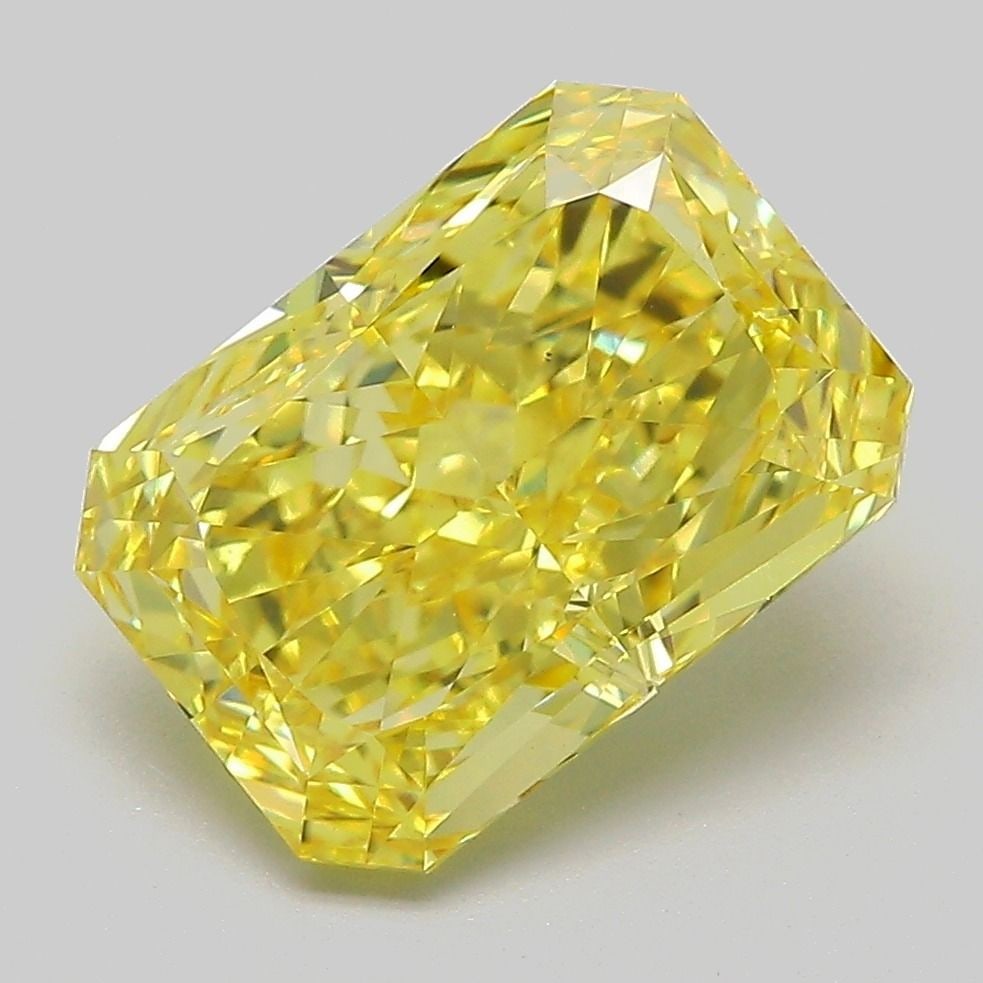 Loose Diamond - RADIANT 4.01ct Fancy Vivid Yellow VS1: Loose Diamond - RADIANT 4.01ct Fancy Vivid Yellow VS1 Source: This is a real non-mined Diamond that has been grown in a lab Shape: RADIANT Carats: 4.01 Color: Fancy Vivid Yellow Certification: IGI Vid