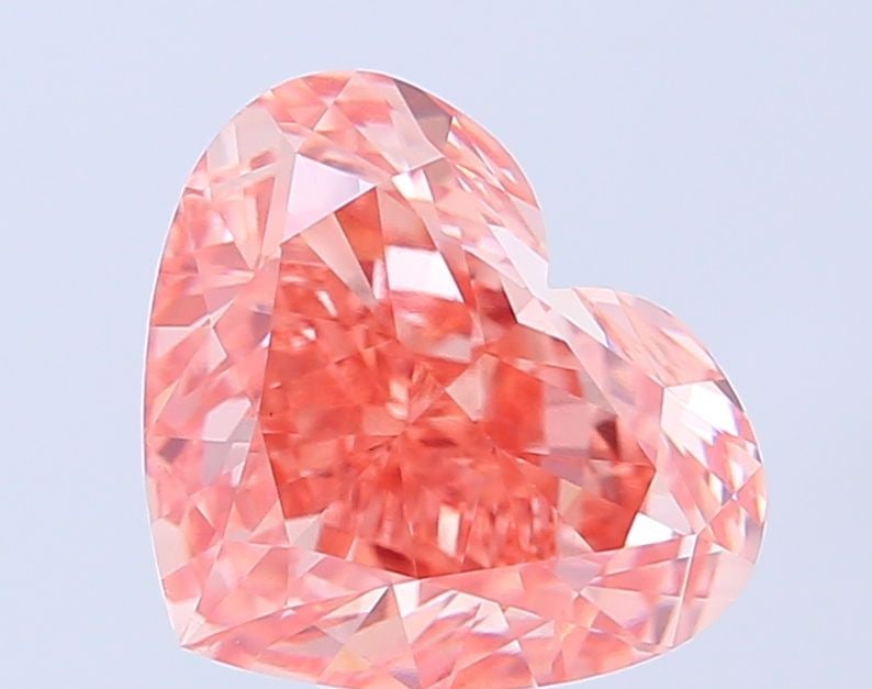 Loose Diamond - HEART 5.08ct Fancy Vivid Pink VS1: Loose Diamond - HEART 5.08ct Fancy Vivid Pink VS1 Source: This is a real non-mined Diamond that has been grown in a lab Shape: HEART Carats: 5.08 Color: Fancy Vivid Pink Certification: IGI Video: