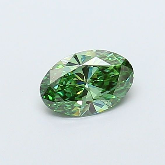 Loose Diamond - OVAL 0.72ct Fancy Vivid Green VVS2: Loose Diamond - OVAL 0.72ct Fancy Vivid Green VVS2 Source: This is a real non-mined Diamond that has been grown in a lab Shape: OVAL Carats: 0.72 Color: Fancy Vivid Green Certification: IGI Video: