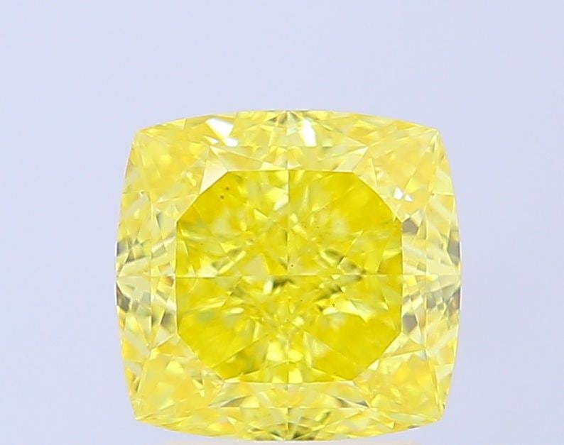 Loose Diamond - CUSHION MODIFIED 4.11ct Fancy Vivid Yellow VS1: Loose Diamond - CUSHION MODIFIED 4.11ct Fancy Vivid Yellow VS1 Source: This is a real non-mined Diamond that has been grown in a lab Shape: CUSHION MODIFIED Carats: 4.11 Color: Fancy Vivid Yellow Cert