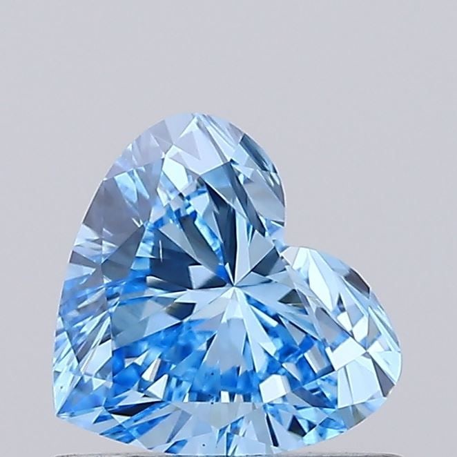 Loose Diamond - HEART 0.66ct Fancy Vivid Blue VS2: Loose Diamond - HEART 0.66ct Fancy Vivid Blue VS2 Source: This is a real non-mined Diamond that has been grown in a lab Shape: HEART Carats: 0.66 Color: Fancy Vivid Blue Certification: IGI Video: