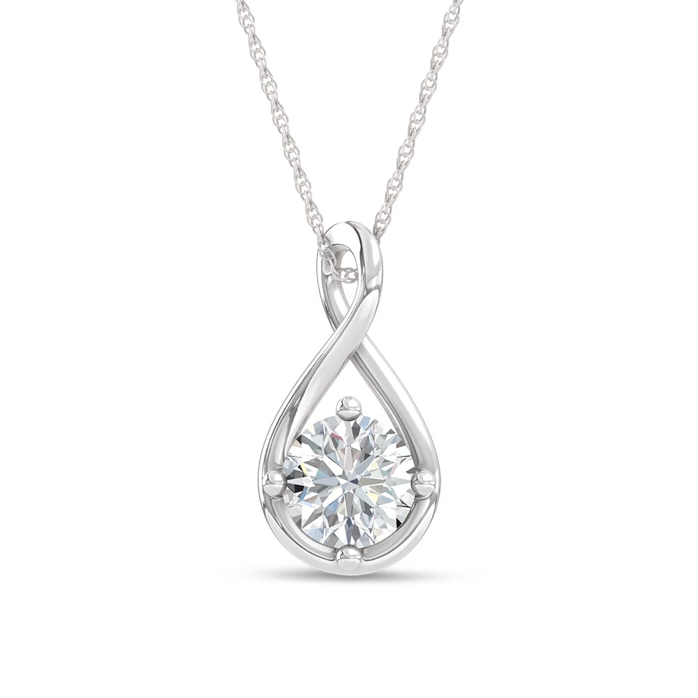 10K White Gold Lab Grown Diamond 1 Ct.Tw. Fashion Pendant (Without Chain): 10K White Gold Lab Grown Diamond 1 Ct.Tw. Fashion Pendant (Without Chain) Polished 10K white gold frames lab-grown diamonds totaling 1 carat total weight in this elegant fashion pendant designed for