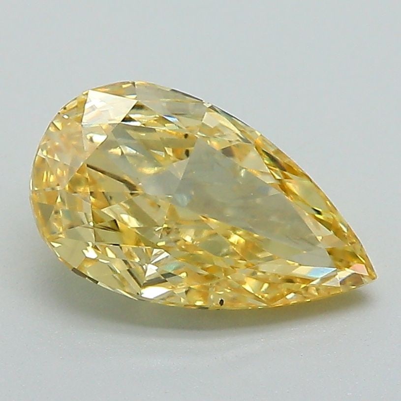 Loose Diamond - PEAR 1.68ct Fancy Intense Yellow SI1: Loose Diamond - PEAR 1.68ct Fancy Intense Yellow SI1 Source: This is a real non-mined Diamond that has been grown in a lab Shape: PEAR Carats: 1.68 Color: Fancy Intense Yellow Certification: IGI
