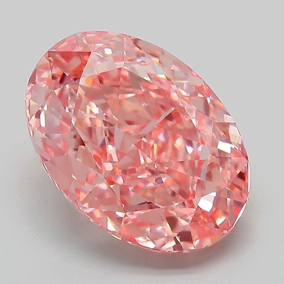 Loose Diamond - OVAL 4.81ct Fancy Vivid Pink VS1: Loose Diamond - OVAL 4.81ct Fancy Vivid Pink VS1 Source: This is a real non-mined Diamond that has been grown in a lab Shape: OVAL Carats: 4.81 Color: Fancy Vivid Pink Certification: IGI Video: Video